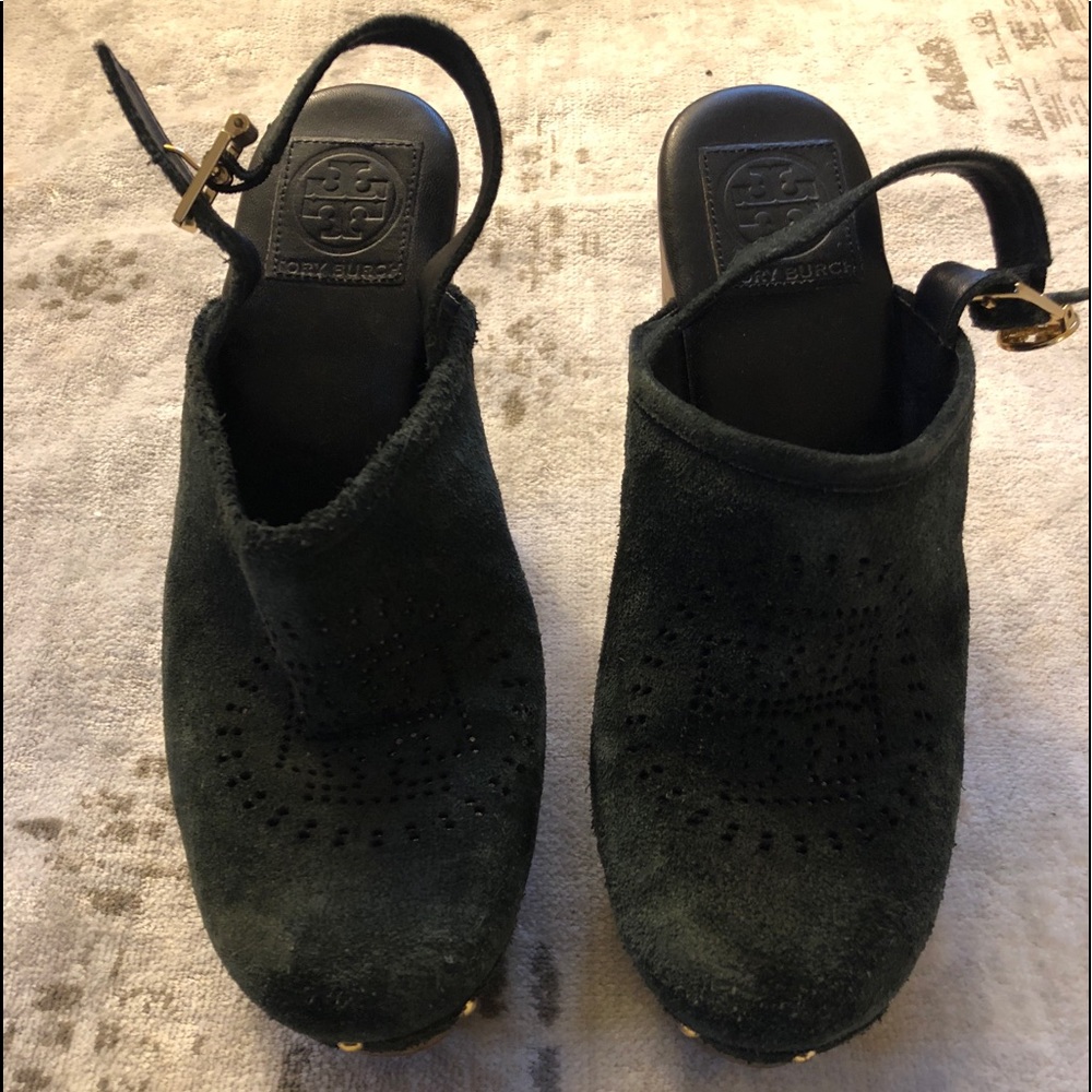 Tory Burch Suede Clogs - Picture 1 of 3